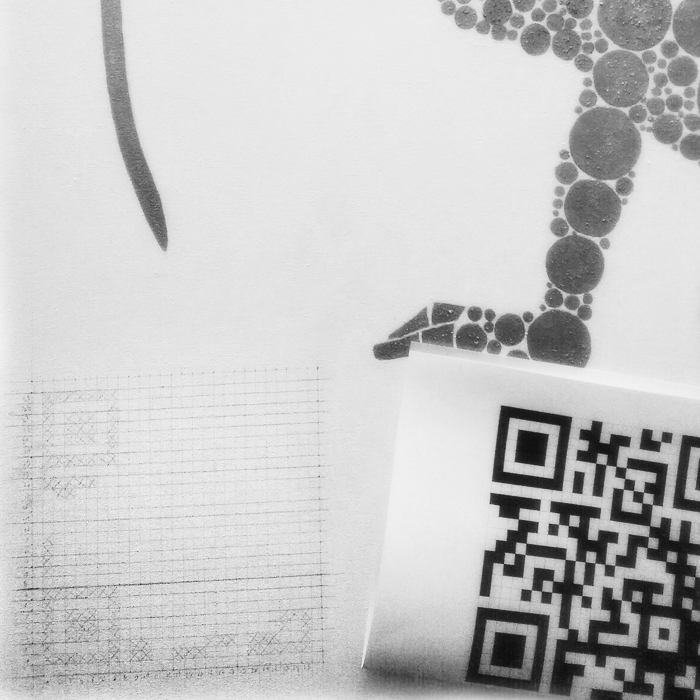 NOW Detail QR-Code, Vorzeichnung